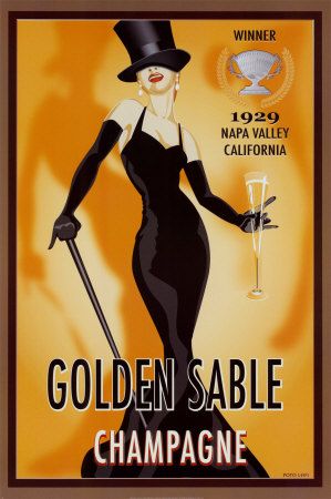 ผู้ชนะเลิศเหรียญทองแชมเปญสีทอง 1929 Napa Valley California …