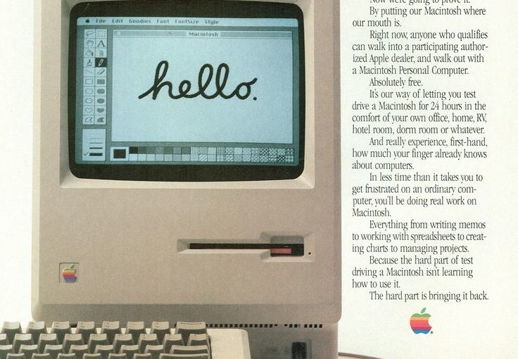 ฉันจำได้อ่านหน้านี้ในนิตยสารครั้งเดียว #Mac ::: 1984 Macintosh #Adv …